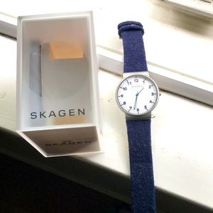 Skagen Watch Comfy Navy Wool Band